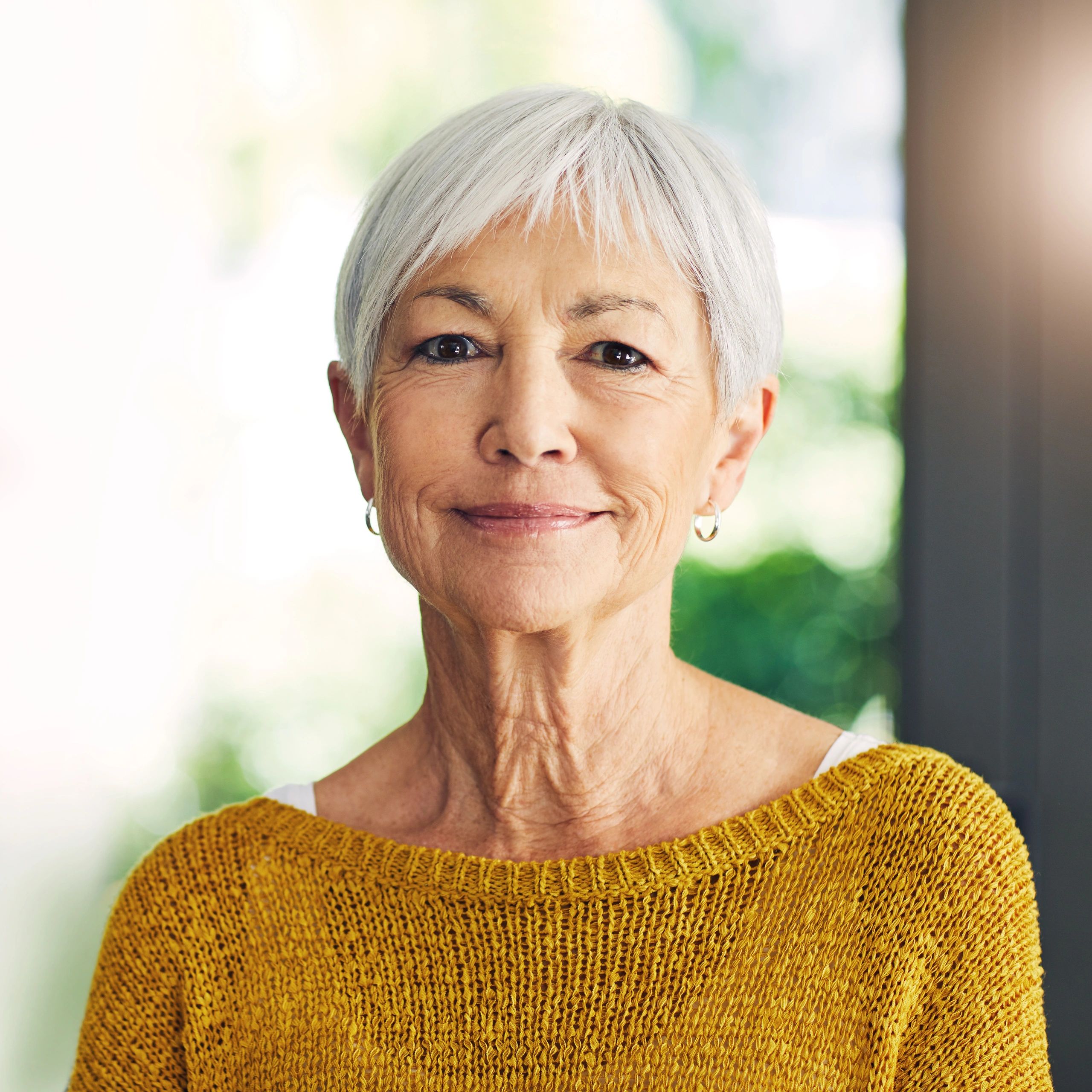 Portrait of a wellness customer at home